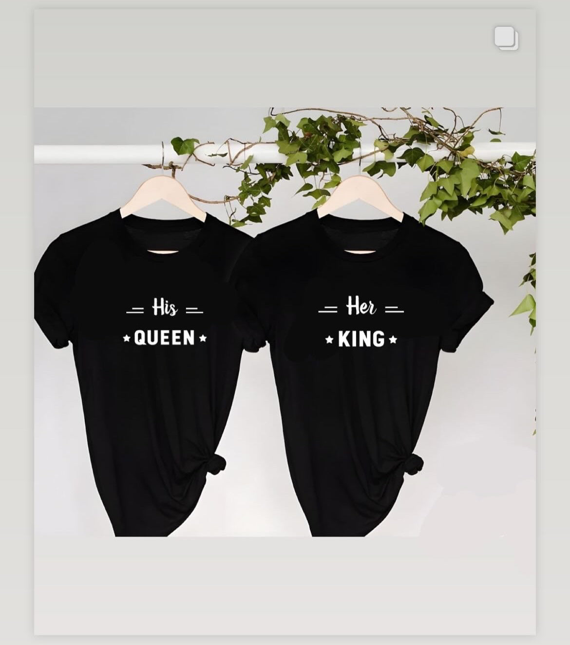 Set triček-Her King and His Queen