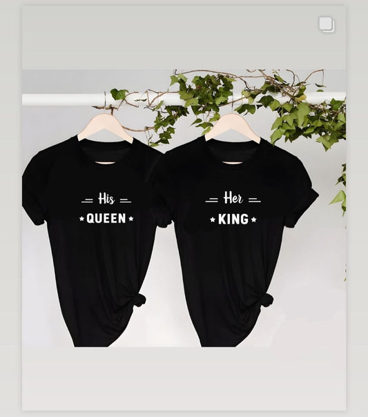 Set triček-Her King and His Queen