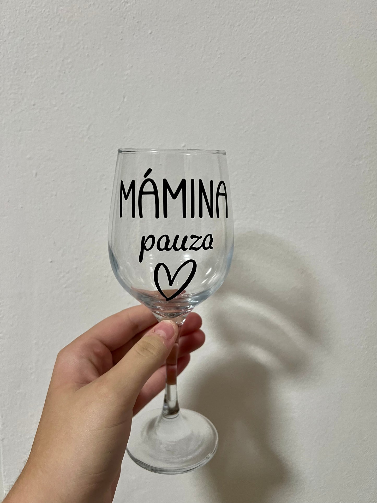 Sklenička na víno- Mámina pauza