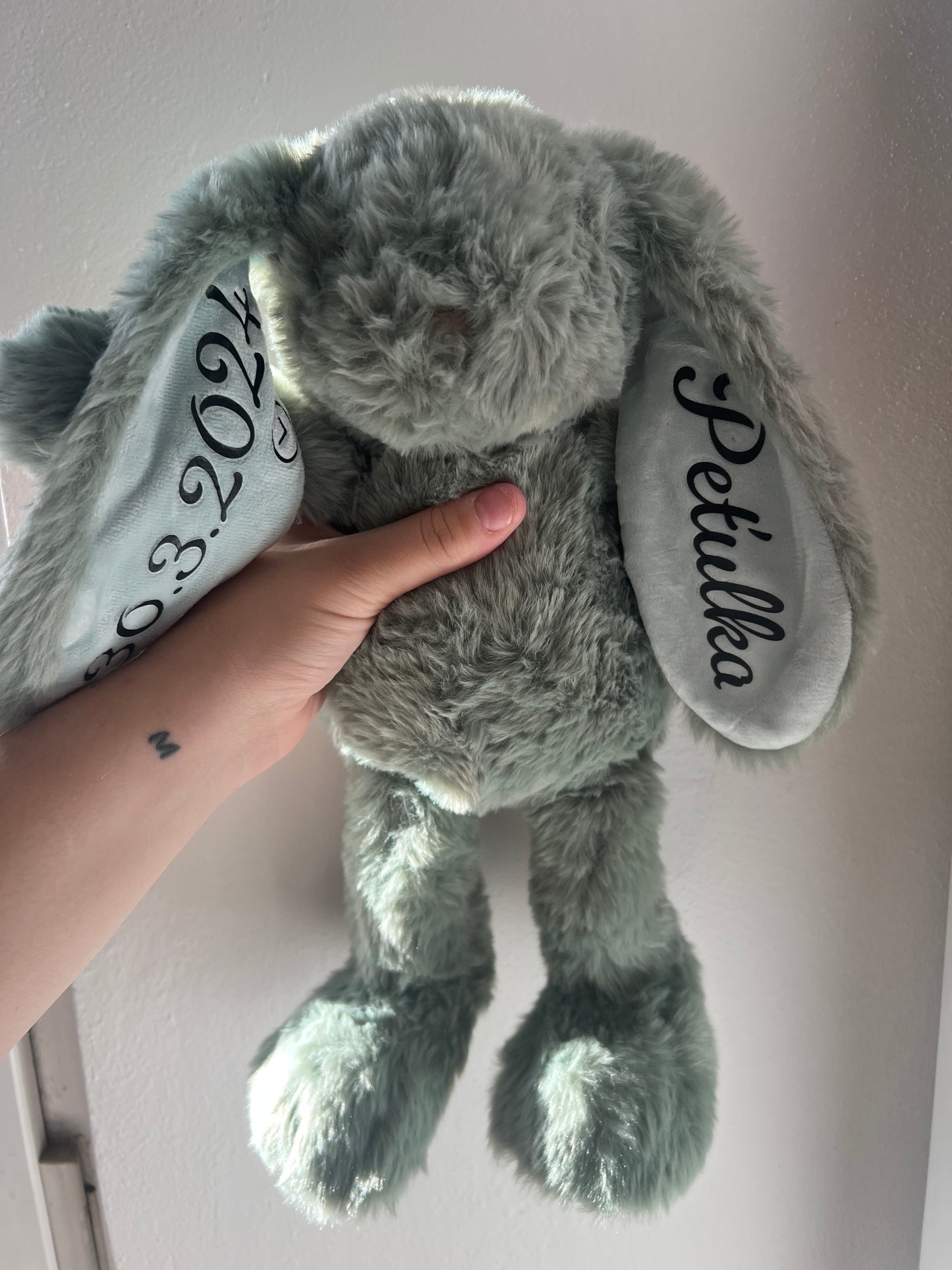 Zelený personalizovaný zajíček