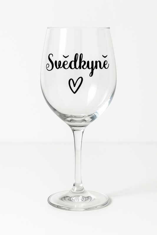Sklenička na víno- Svědkyně