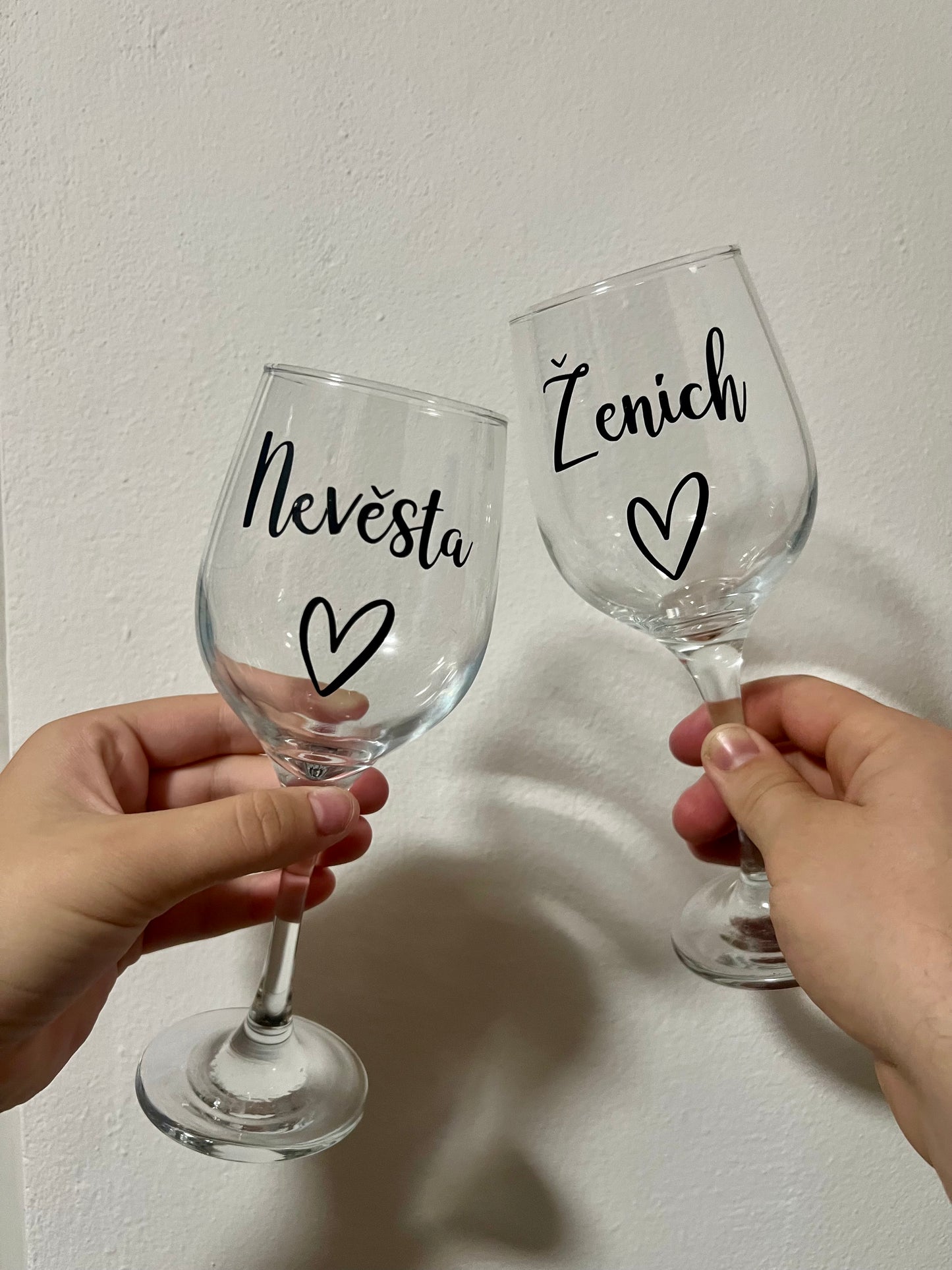 Set 2 skleniček- Nevěsta a Ženich