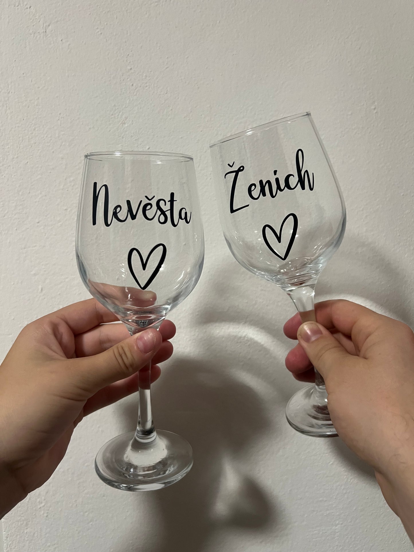 Set 2 skleniček- Nevěsta a Ženich