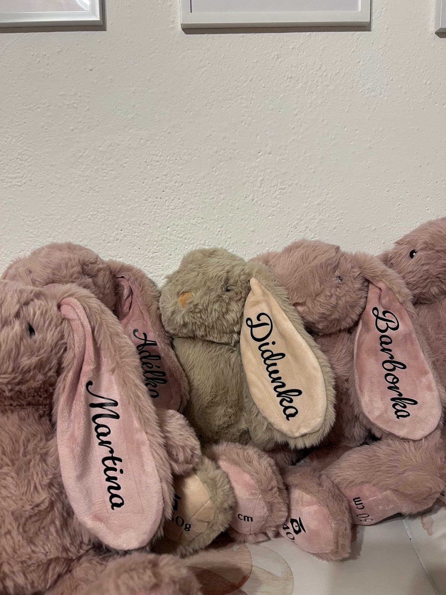 Růžový personalizovaný zajíček