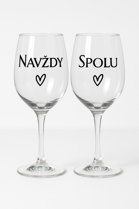 Set 2 skleniček Navždy Spolu
